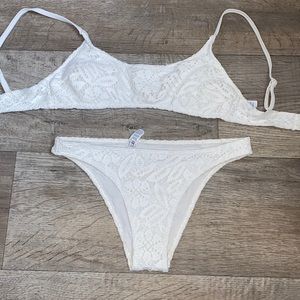 White crocheted Aerie Bikini